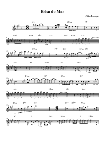Chico Buarque Brisa do Mar score for Tenor Saxophone Soprano (Bb)