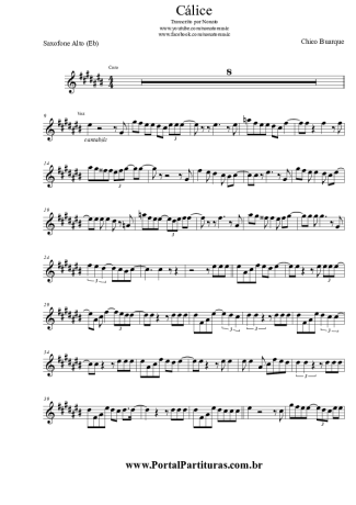 Chico Buarque  score for Alto Saxophone