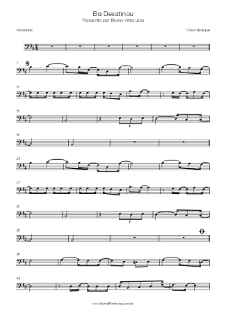 Chico Buarque  score for Cello