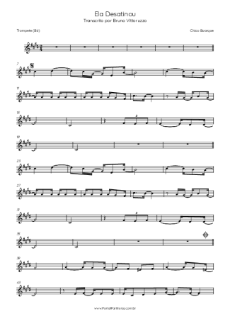 Chico Buarque Ela Desatinou score for Trumpet