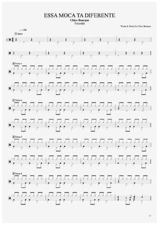 Chico Buarque  score for Drums