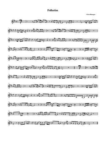 Chico Buarque Folhetim score for Alto Saxophone