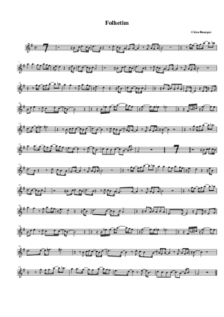 Chico Buarque  score for Clarinet (Bb)