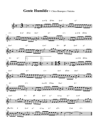 Chico Buarque  score for Clarinet (Bb)