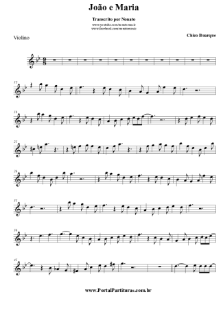 Chico Buarque  score for Violin