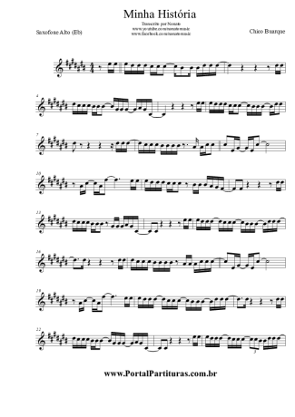 Chico Buarque  score for Alto Saxophone