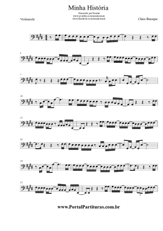 Chico Buarque Minha História score for Cello