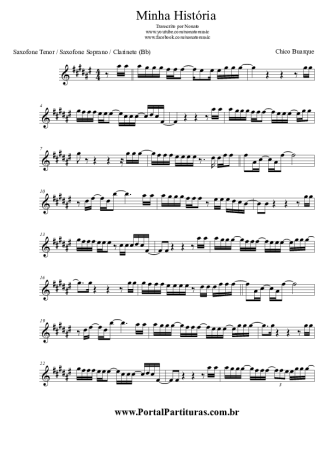 Chico Buarque  score for Clarinet (Bb)