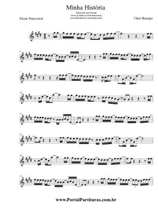 Chico Buarque Minha História score for Flute