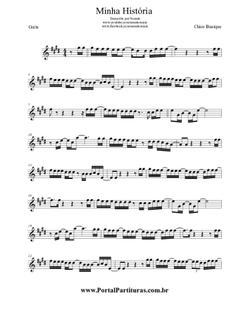 Chico Buarque Minha História score for Harmonica