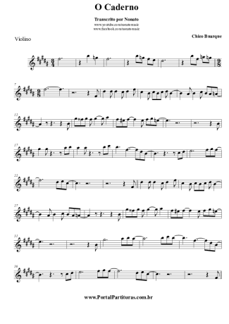 Chico Buarque  score for Violin