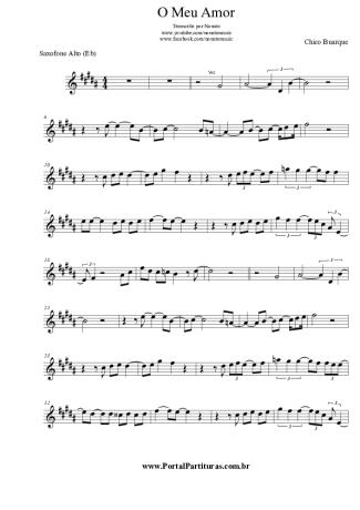 Chico Buarque  score for Alto Saxophone