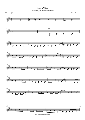 Chico Buarque  score for Clarinet (C)