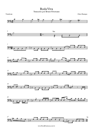 Chico Buarque Roda Viva score for Trombone