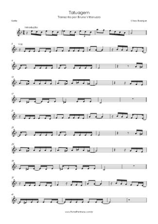 Chico Buarque Tatuagem score for Harmonica