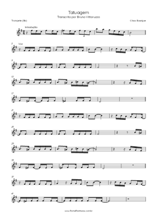 Chico Buarque Tatuagem score for Trumpet