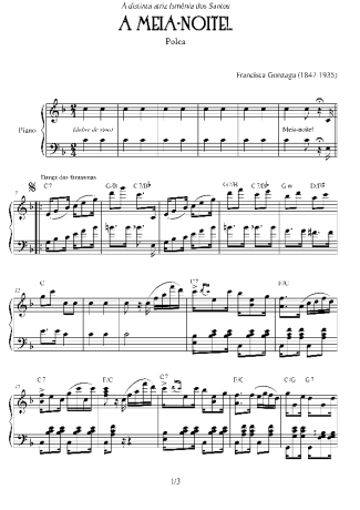Chiquinha Gonzaga A Meia-Noite score for Piano
