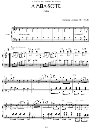 Chiquinha Gonzaga  score for Piano