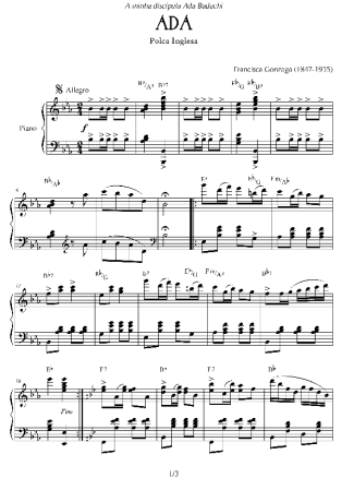 Chiquinha Gonzaga  score for Piano