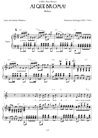 Chiquinha Gonzaga  score for Piano