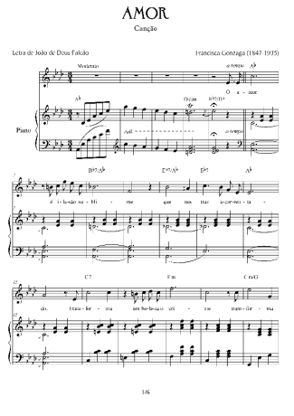 Chiquinha Gonzaga Amor score for Piano