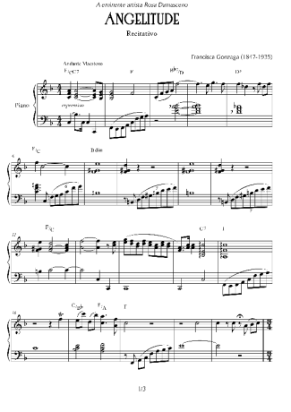Chiquinha Gonzaga Angelitude score for Piano
