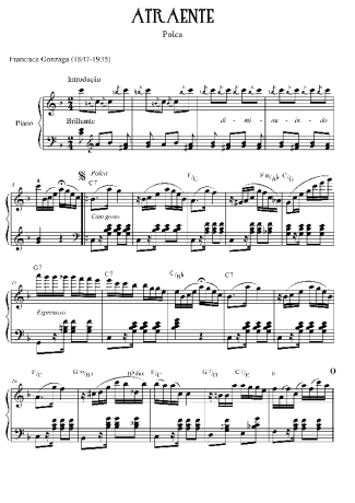 Chiquinha Gonzaga Atraente score for Piano