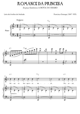Chiquinha Gonzaga Romance da Princesa (A Bota do Diabo) score for Piano