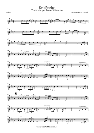 Chitãozinho e Xororó  score for Violin