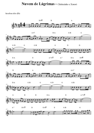 Chitãozinho e Xororó  score for Alto Saxophone