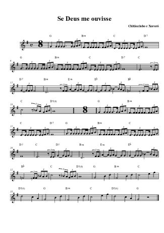 Chitãozinho e Xororó  score for Clarinet (Bb)