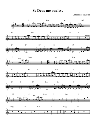 Chitãozinho e Xororó Se Deus Me Ouvisse score for Tenor Saxophone Soprano Clarinet (Bb)