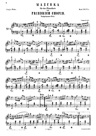 Chopin  score for Piano