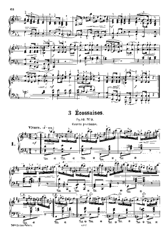 Chopin  score for Piano