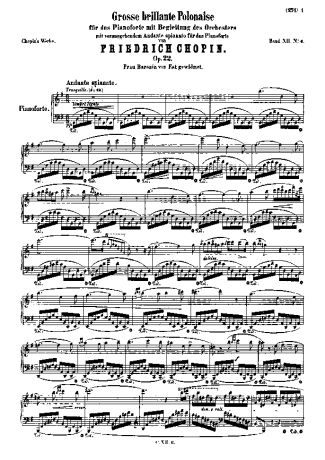 Chopin  score for Piano