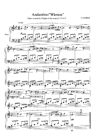 Chopin  score for Piano