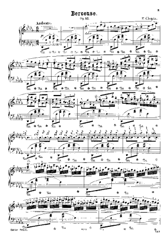 Chopin Berceuse Op.57 score for Piano