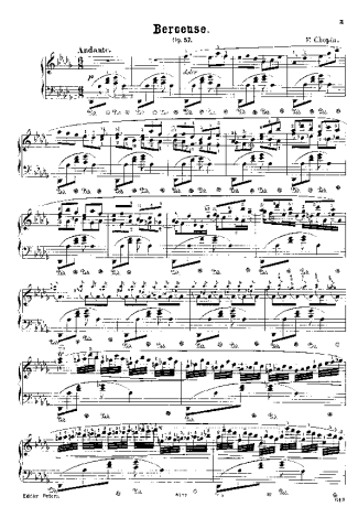 Chopin  score for Piano