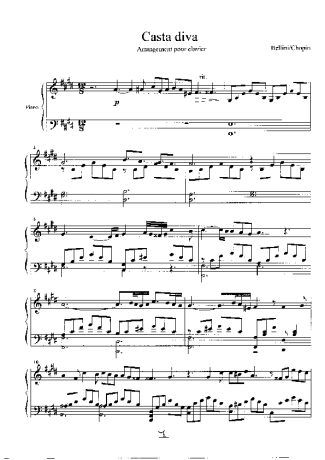 Chopin Casta Diva score for Piano