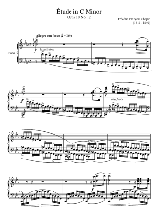 Chopin  score for Piano