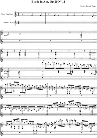 Chopin  score for Piano