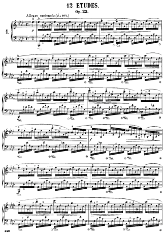 Chopin  score for Piano