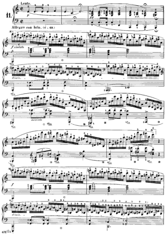 Chopin Étude 11 Op. 25 score for Piano