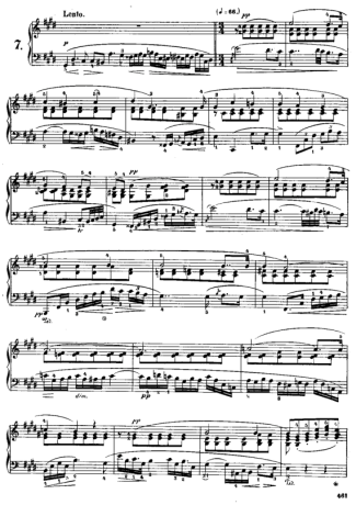 Chopin Étude 7 Op. 25 score for Piano