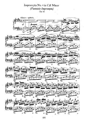 Chopin  score for Piano