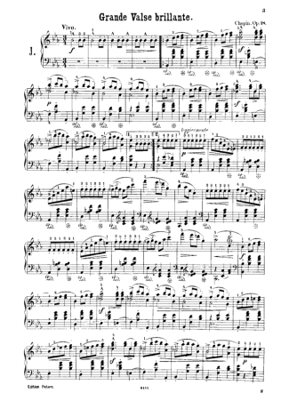 Chopin  score for Piano