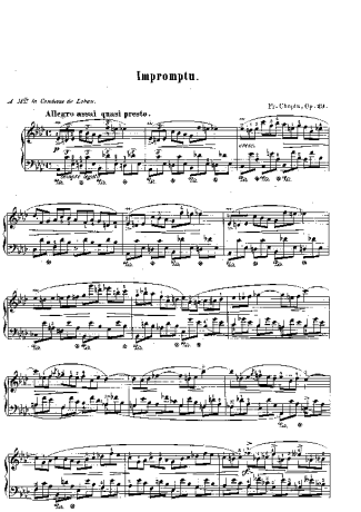 Chopin Impromptu 1 score for Piano