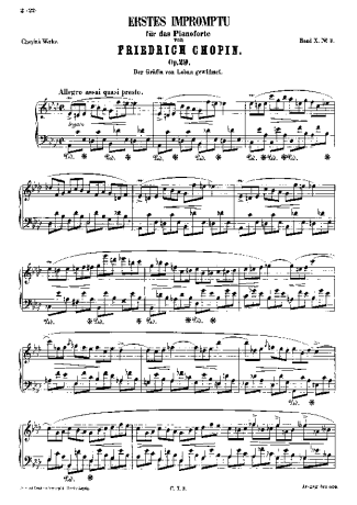 Chopin  score for Piano