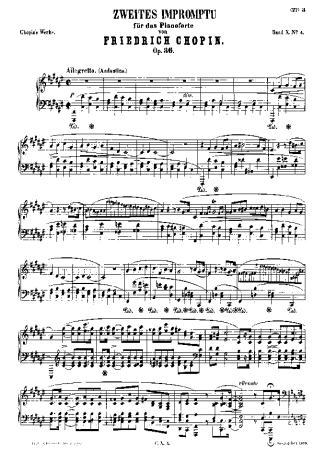 Chopin  score for Piano