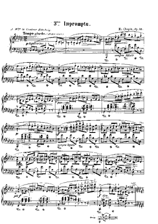 Chopin Impromptu No.3 Op.51 score for Piano